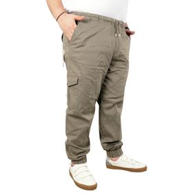 Mode XL 21911 Valencia Bej Keten Kargo Erkek Jogger Pantolon