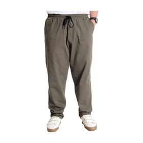 Mode XL 21928 Haki Doğa Gabardin Kargo Jogger Erkek Pantolon