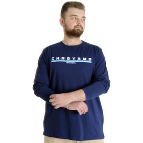 Mode XL 22100 Chngyrmd İndigo Uzun Kol Erkek T-Shirt