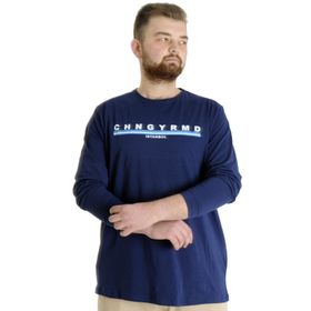 Mode XL 22100 Chngyrmd İndigo Uzun Kol Erkek T-Shirt