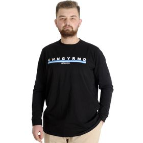 Mode XL 22100 Chngyrmd Siyah Uzun Kol Erkek T-Shirt