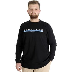 Mode XL 22100 Chngyrmd Siyah Uzun Kol Erkek T-Shirt