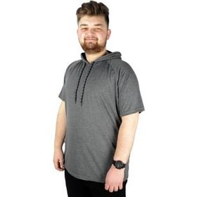 Mode XL 22117 Antramelanj Kapüşonlu Erkek T-shirt