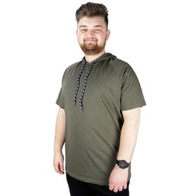 Mode XL 22117 Haki Kapüşonlu Erkek T-shirt