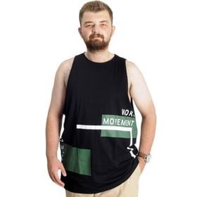 Mode XL 22131 Active Siyah Kolsuz Erkek T-Shirt