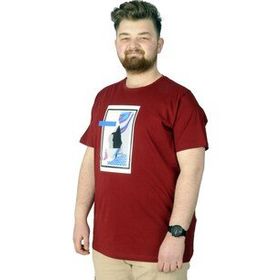 Mode XL 22152 Bordo Erkek T-shirt