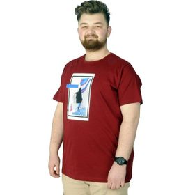 Mode XL 22152 Bordo Erkek T-shirt