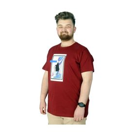 Mode XL 22152 Bordo Erkek T-shirt