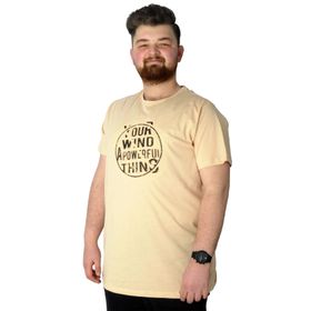 Mode XL 22155 Powerfull Bej Erkek T-shirt