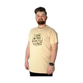 Mode XL 22155 Powerfull Bej Erkek T-shirt
