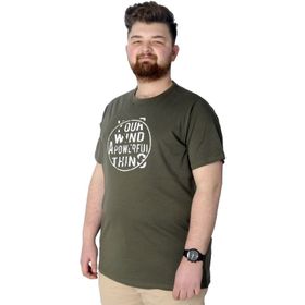 Mode XL 22155 Powerfull Haki Erkek T-shirt