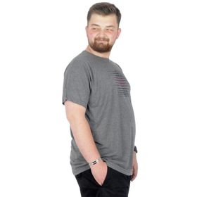 Mode XL 22173 Striped Antramelanj Erkek T-shirt