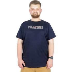 Mode XL 22185 Prayers Lacivert Erkek T-shirt
