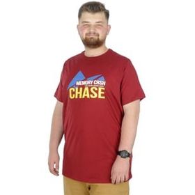 Mode XL 22193 Chase Bordo Erkek T-shirt