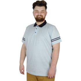 Mode XL 22336 Sleeve Striped Mavi Erkek T-shirt