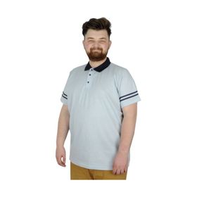 Mode XL 22336 Sleeve Striped Mavi Erkek T-shirt
