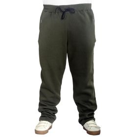 Mode XL 22507 Haki 3 İplik Fermuarlı Düz Paça Erkek Eşofman Altı