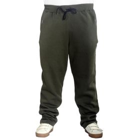 Mode XL 22507 Haki 3 İplik Fermuarlı Düz Paça Erkek Eşofman Altı
