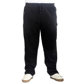 Mode XL 22507 Siyah 3 İplik Fermuarlı Düz Paça Erkek Eşofman Altı
