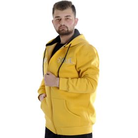 Mode XL 22531 Hardal Kapüşonlu Erkek Sweatshirt