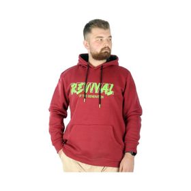 Mode XL 22545 Bordo Kapüşonlu Erkek Sweatshirt