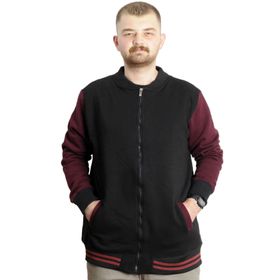 Mode XL 22618 Siyah Büyük Beden Kolej Erkek Mont