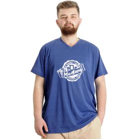 Mode XL 23034 Mustang Mavi V Yaka Erkek T-Shirt