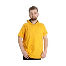 Mode XL 23118 Hardal Kapüşonlu Kısa Kol Erkek T-Shirt