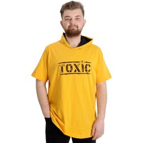 Mode XL 23119 Toxic Hardal Kapüşonlu Erkek T-Shirt