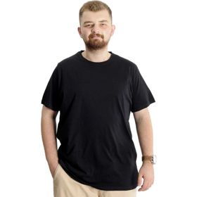 Mode XL 23133 Fragmented Siyah Bisiklet Yaka Erkek T-Shirt