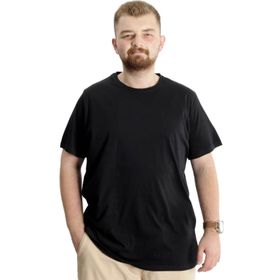 Mode XL 23133 Fragmented Siyah Bisiklet Yaka Erkek T-Shirt