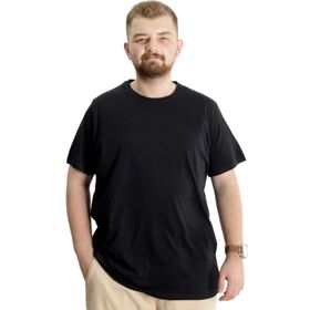 Mode XL 23133 Fragmented Siyah Bisiklet Yaka Erkek T-Shirt