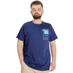 Mode XL 23139 Establisment İndigo Erkek T-Shirt