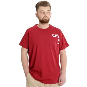 Mode XL 23203 Print Bordo Erkek T-Shirt