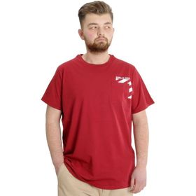 Mode XL 23203 Print Bordo Erkek T-Shirt