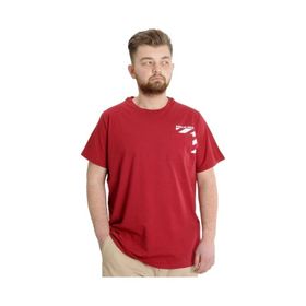 Mode XL 23203 Print Bordo Erkek T-Shirt