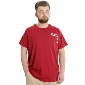 Mode XL 23203 Print Bordo Erkek T-Shirt
