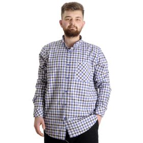 Mode XL 23300 Bej Ekose Uzun Kollu Erkek Gömlek