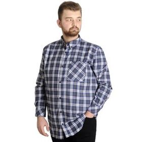 Mode XL 23300 Ekru Ekose Uzun Kollu Cepli Erkek Gömlek