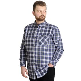 Mode XL 23300 Ekru Ekose Uzun Kollu Cepli Erkek Gömlek