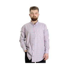 Mode XL 23300 Kırık Beyaz Ekose Uzun Kollu Erkek Gömlek
