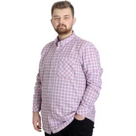 Mode XL 23300 Kırmızı Ekose Uzun Kollu Erkek Gömlek