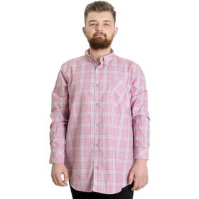 Mode XL 23300 Kızıl Ekose Uzun Kollu Erkek Gömlek