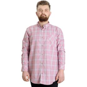Mode XL 23300 Kızıl Ekose Uzun Kollu Erkek Gömlek