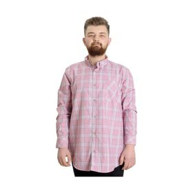 Mode XL 23300 Kızıl Ekose Uzun Kollu Erkek Gömlek