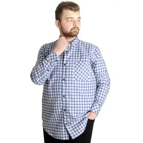 Mode XL 23300 Kum Ekose Uzun Kollu Cepli Erkek Gömlek