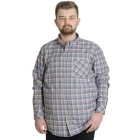 Mode XL 23300 Mor Ekose Uzun Kollu Erkek Gömlek