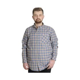 Mode XL 23300 Mor Ekose Uzun Kollu Erkek Gömlek