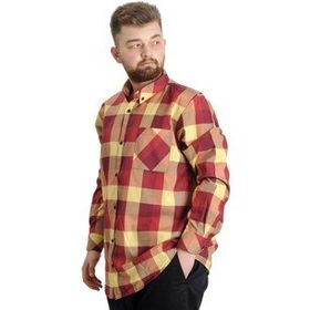 Mode XL 23300 Sarı Ekose Uzun Kollu Erkek Gömlek
