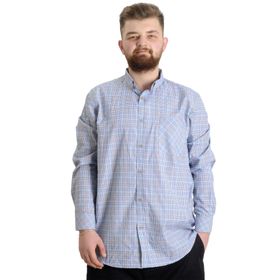 Mode XL 23300 Taba Ekose Uzun Kollu Erkek Gömlek